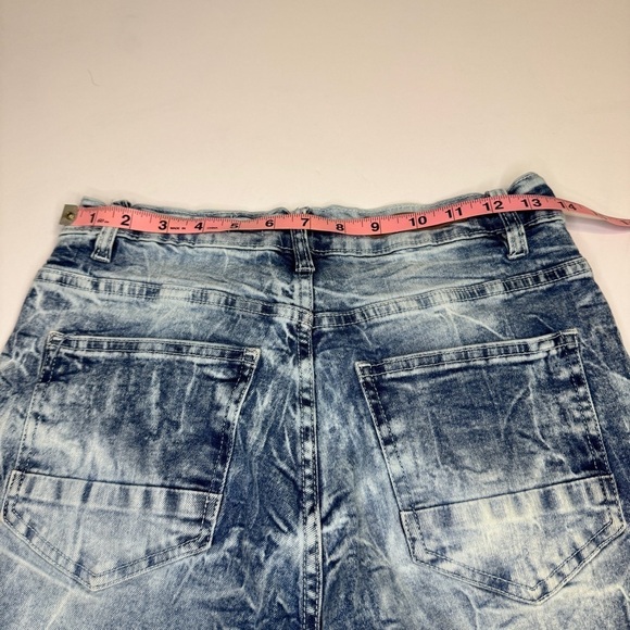 Evolution In Design Jeans Mens 30 Dark Blue Denim Acid Wash Men YTK 90’s - Picture 12 of 13